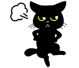 Black kitten KURO sticker #2722910