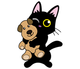 Black kitten KURO sticker #2722912