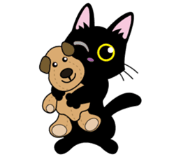 Black kitten KURO sticker #2722912