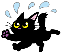 Black kitten KURO sticker #2722913
