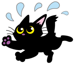 Black kitten KURO sticker #2722913