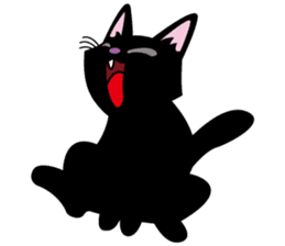 Black kitten KURO sticker #2722914