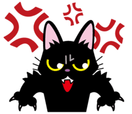 Black kitten KURO sticker #2722915