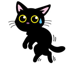 Black kitten KURO sticker #2722916