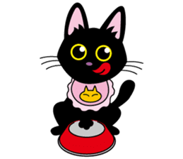 Black kitten KURO sticker #2722917