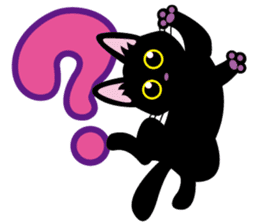 Black kitten KURO sticker #2722918