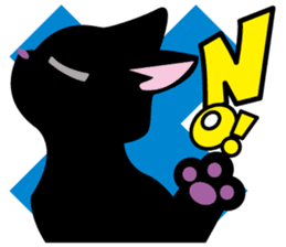 Black kitten KURO sticker #2722919