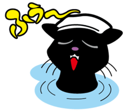 Black kitten KURO sticker #2722921