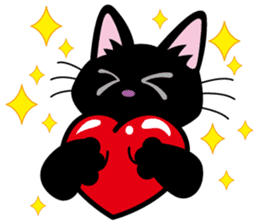 Black kitten KURO sticker #2722922