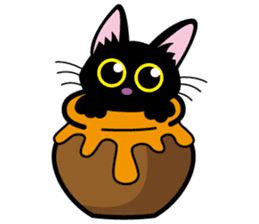 Black kitten KURO sticker #2722924