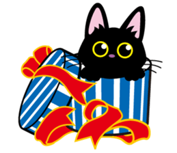 Black kitten KURO sticker #2722925