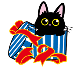 Black kitten KURO sticker #2722925