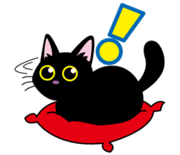 Black kitten KURO sticker #2722927