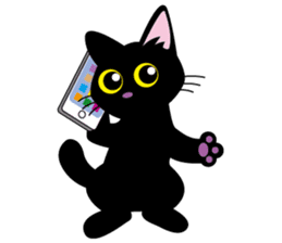 Black kitten KURO sticker #2722928