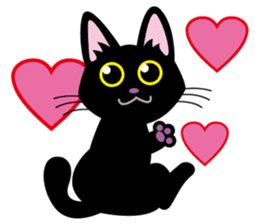 Black kitten KURO sticker #2722930