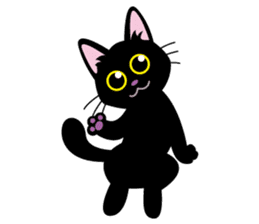 Black kitten KURO sticker #2722932