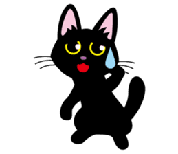 Black kitten KURO sticker #2722934