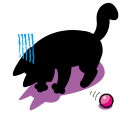 Black kitten KURO sticker #2722935