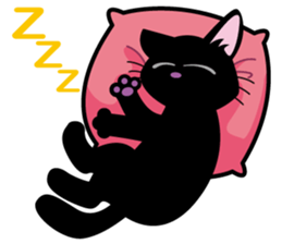 Black kitten KURO sticker #2722941