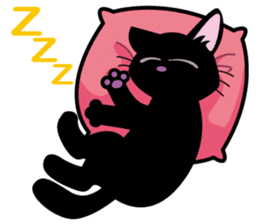 Black kitten KURO sticker #2722941
