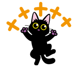 Black kitten KURO sticker #2722942