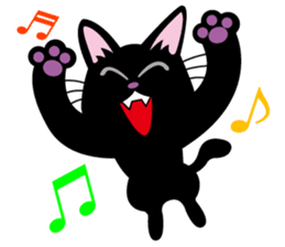Black kitten KURO sticker #2722945