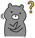 Asiatic black cute bear sticker #2725071