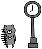 Asiatic black cute bear sticker #2725077