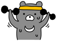 Asiatic black cute bear sticker #2725083