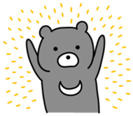 Asiatic black cute bear sticker #2725084