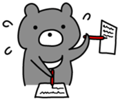 Asiatic black cute bear sticker #2725087