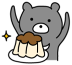 Asiatic black cute bear sticker #2725094