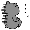 Asiatic black cute bear sticker #2725097