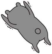 Asiatic black cute bear sticker #2725099