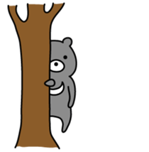 Asiatic black cute bear sticker #2725105