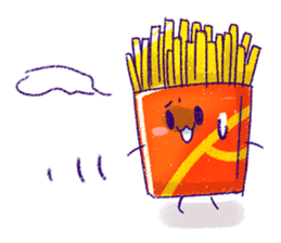 funny fast food Friends sticker #2726353