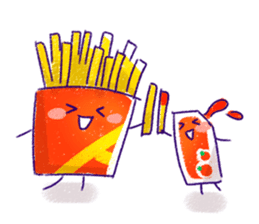 funny fast food Friends sticker #2726356
