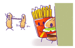 funny fast food Friends sticker #2726381