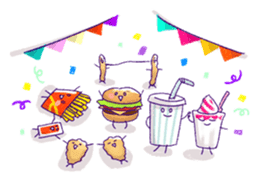 funny fast food Friends sticker #2726386