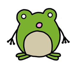 Round frog sticker #2727670