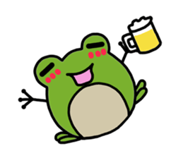 Round frog sticker #2727683