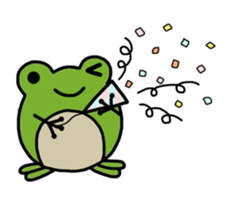 Round frog sticker #2727688