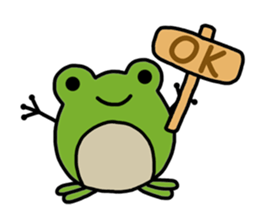 Round frog sticker #2727704