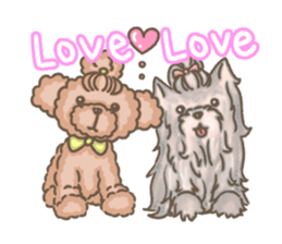 Poodle&yorkie. sticker #2729502
