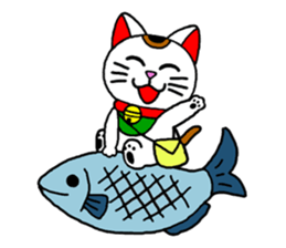 Maneki kun and his friends 2 sticker #2729804