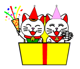 Maneki kun and his friends 2 sticker #2729808