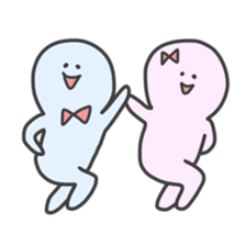 Pink & Light blue sticker #2730137