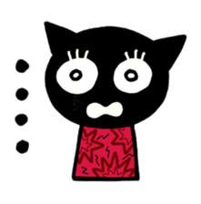 Full cute black cat sticker #2733928