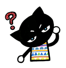 Full cute black cat sticker #2733929
