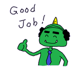 A demon's salaried worker sticker #2733934